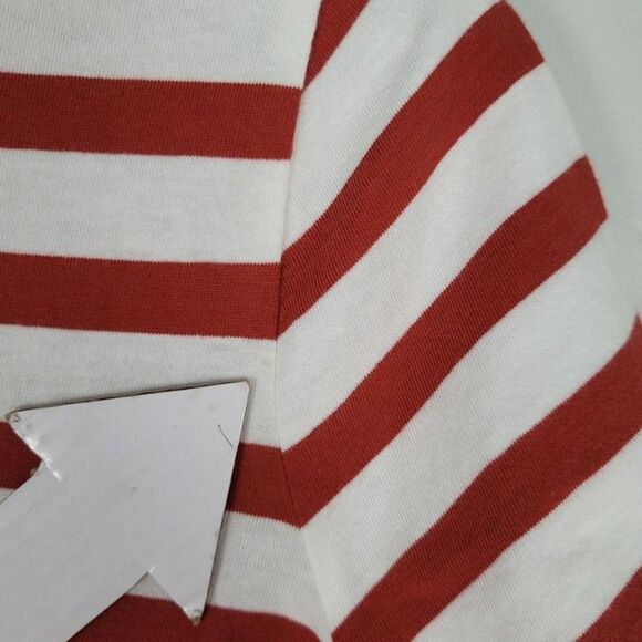 Madewell Size XS NEW Northside Vintage Tee in Sid Stripe Short Sleeve Red White - Picture 10 of 12